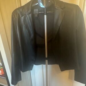 Ann Taylor Black Leather Blazer